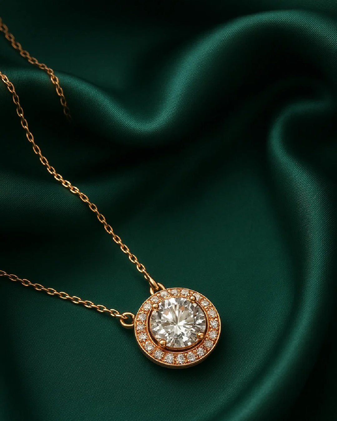 Classic Solitaire Circle Necklace